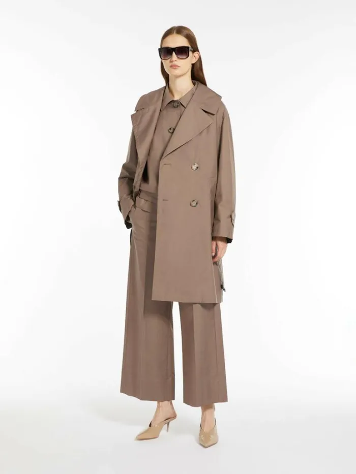Women Max Mara Trousers And Jeans Waterrepellent Twill Trousers Caramel