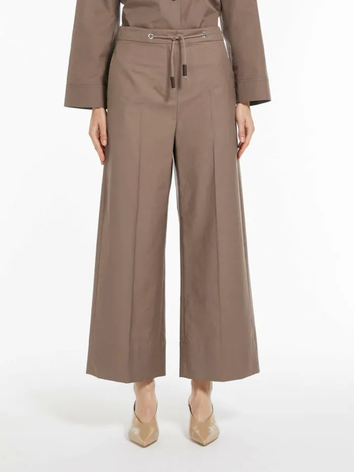 Women Max Mara Trousers And Jeans Waterrepellent Twill Trousers Caramel