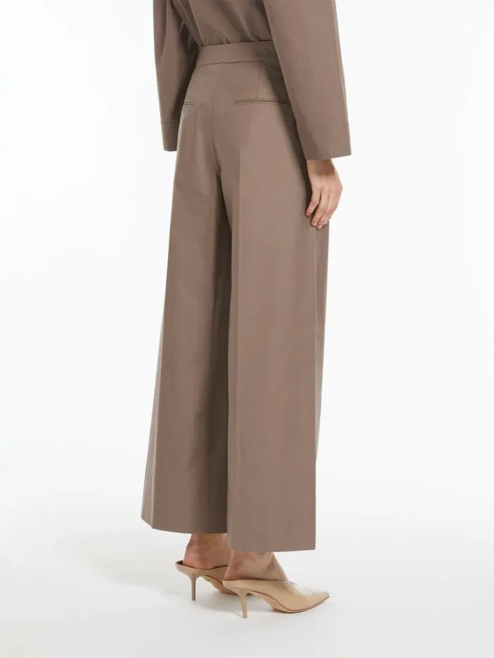 Women Max Mara Trousers And Jeans Waterrepellent Twill Trousers Caramel