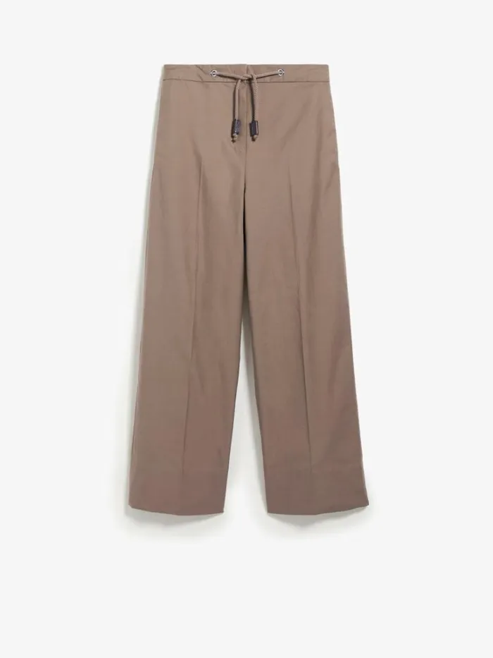 Women Max Mara Trousers And Jeans Waterrepellent Twill Trousers Caramel
