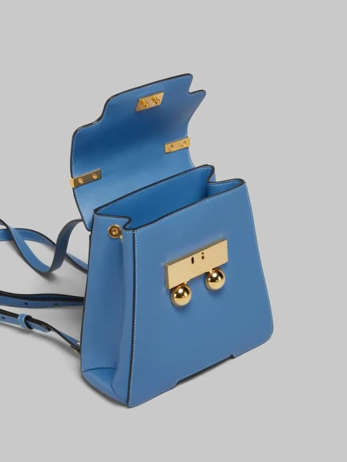 WomenMen Marni Trunkaroo Bag Blue Leather Trunkaroo Backpack