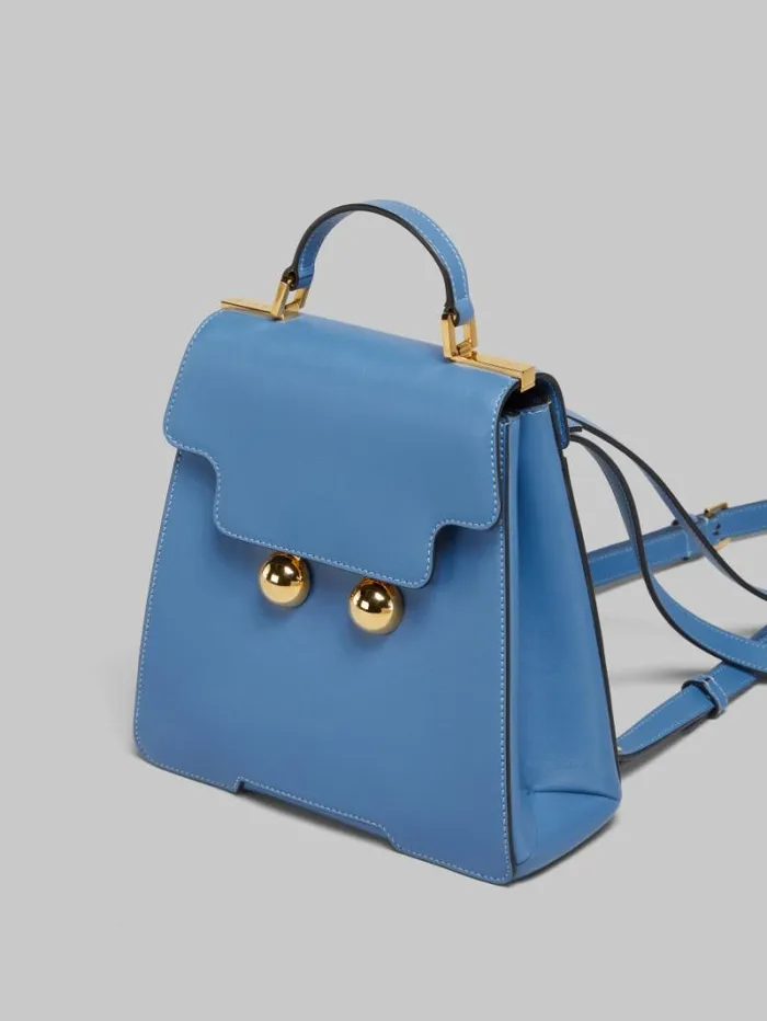 WomenMen Marni Trunkaroo Bag Blue Leather Trunkaroo Backpack