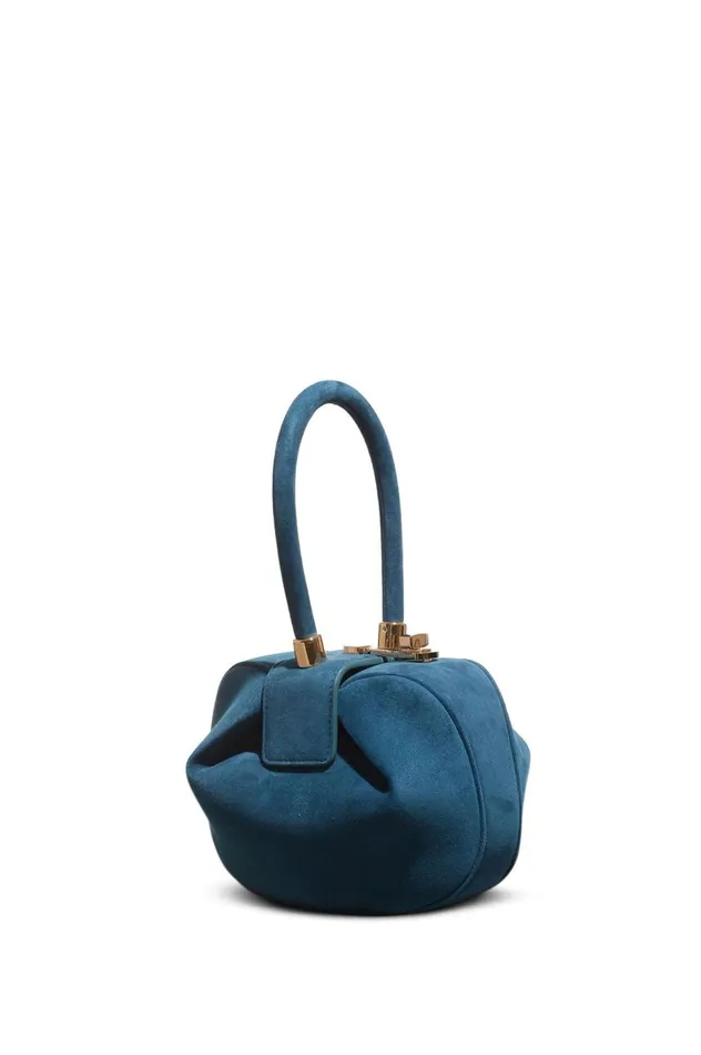 WomenMen Mini Bags Gabriela Hearst Demi Bag In Teal Suede
