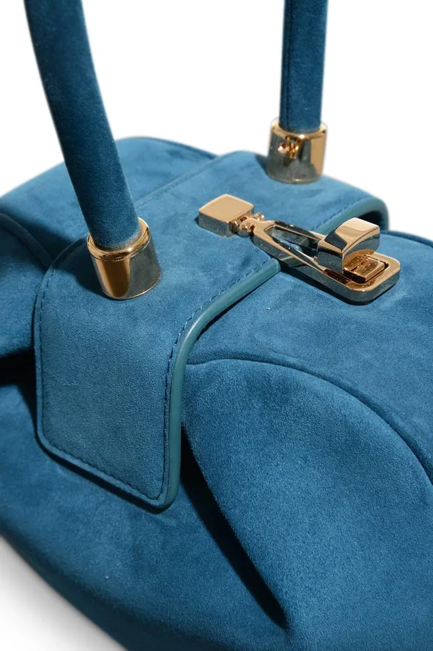 WomenMen Mini Bags Gabriela Hearst Demi Bag In Teal Suede