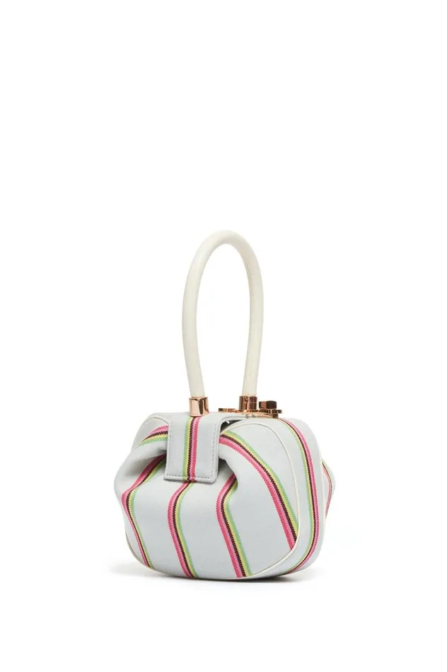 WomenMen Mini Bags Gabriela Hearst Striped Demi Bag In Ivory Wool