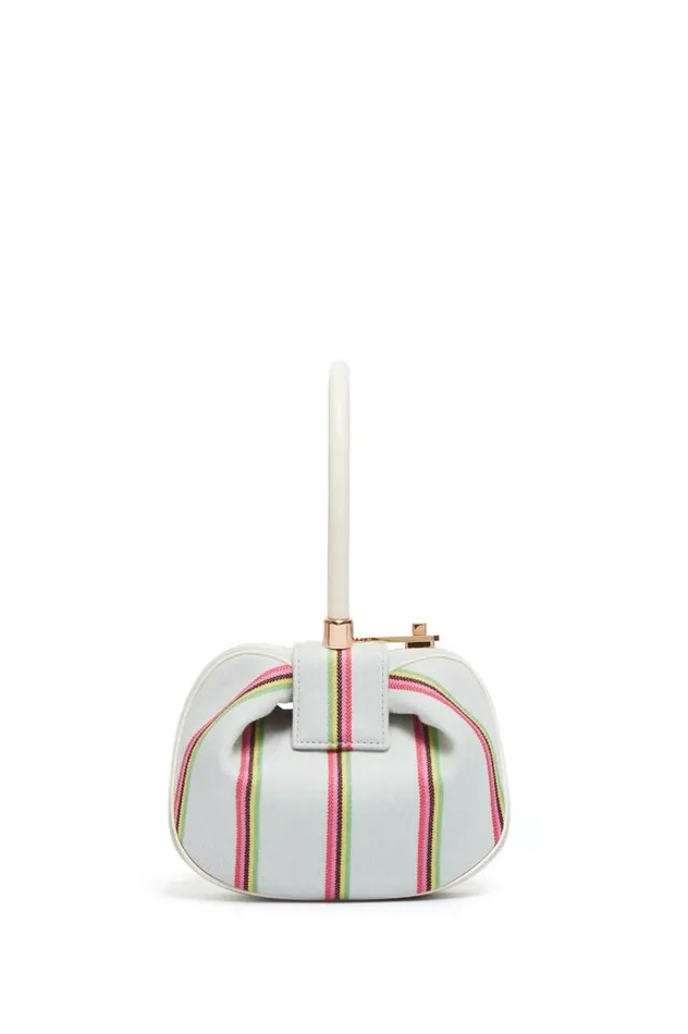 WomenMen Mini Bags Gabriela Hearst Striped Demi Bag In Ivory Wool