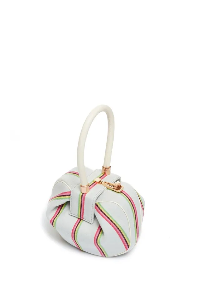 WomenMen Mini Bags Gabriela Hearst Striped Demi Bag In Ivory Wool