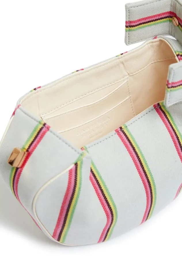 WomenMen Mini Bags Gabriela Hearst Striped Demi Bag In Ivory Wool