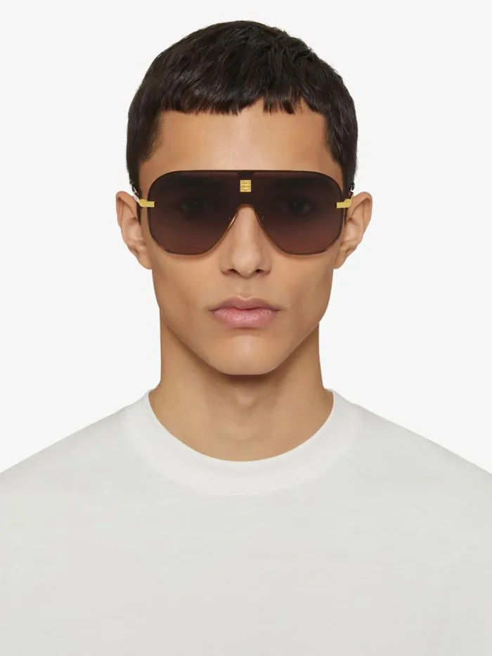 WomenMen Sunglasses Givenchy 4GEM Unisex Sunglasses In Metal Golden WomenMen Sunglasses Givenchy 4GEM Unisex Sunglasses In Metal Golden