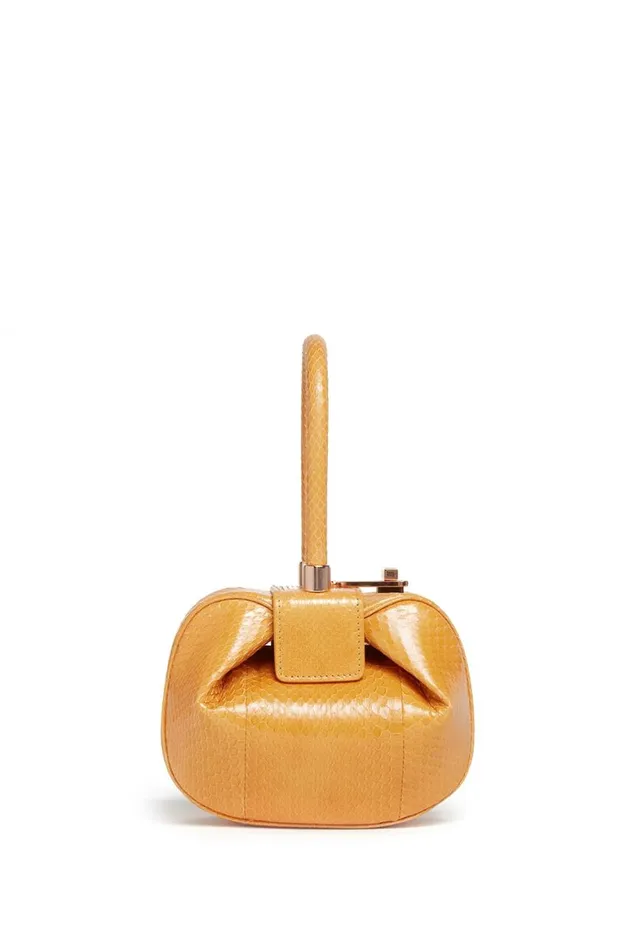 WomenMen Top Handles Gabriela Hearst Demi Bag In Saffron Snakeskin
