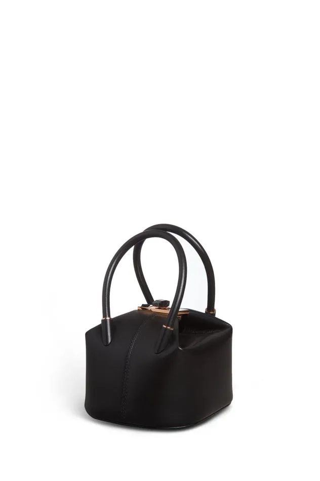 WomenMen Top Handles Gabriela Hearst Mini Baez Bag In Black Nappa Leather