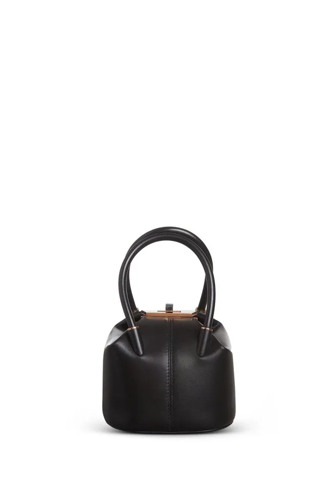 WomenMen Top Handles Gabriela Hearst Mini Baez Bag In Black Nappa Leather