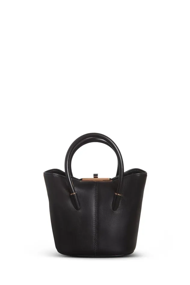 WomenMen Top Handles Gabriela Hearst Mini Baez Bag In Black Nappa Leather