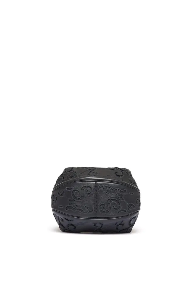 WomenMen Top Handles Gabriela Hearst Nina Bag In Black Nappa Leather With Lace