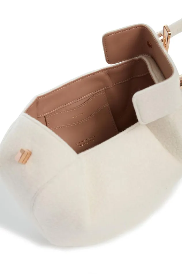 WomenMen Top Handles Gabriela Hearst Nina Bag In Ivory Cashmere Felt