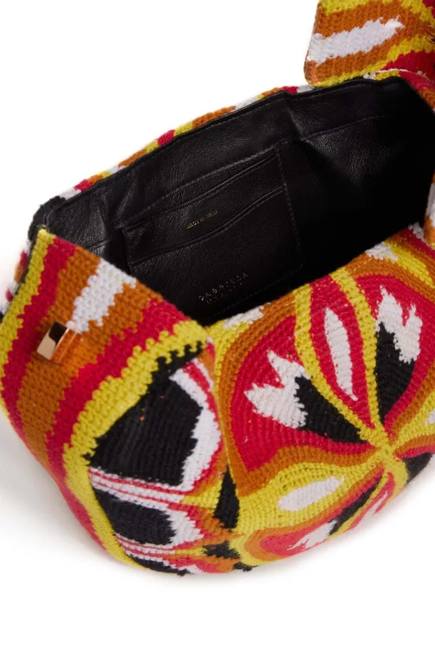 WomenMen Top Handles Gabriela Hearst Nina Bag In Red Yellow and Black Crochet
