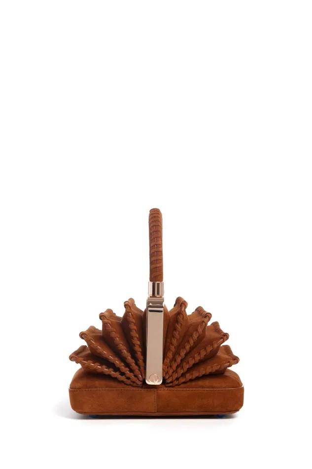 WomenMen Top Handles Gabriela Hearst Whipstitch Diana Bag In Cognac Suede