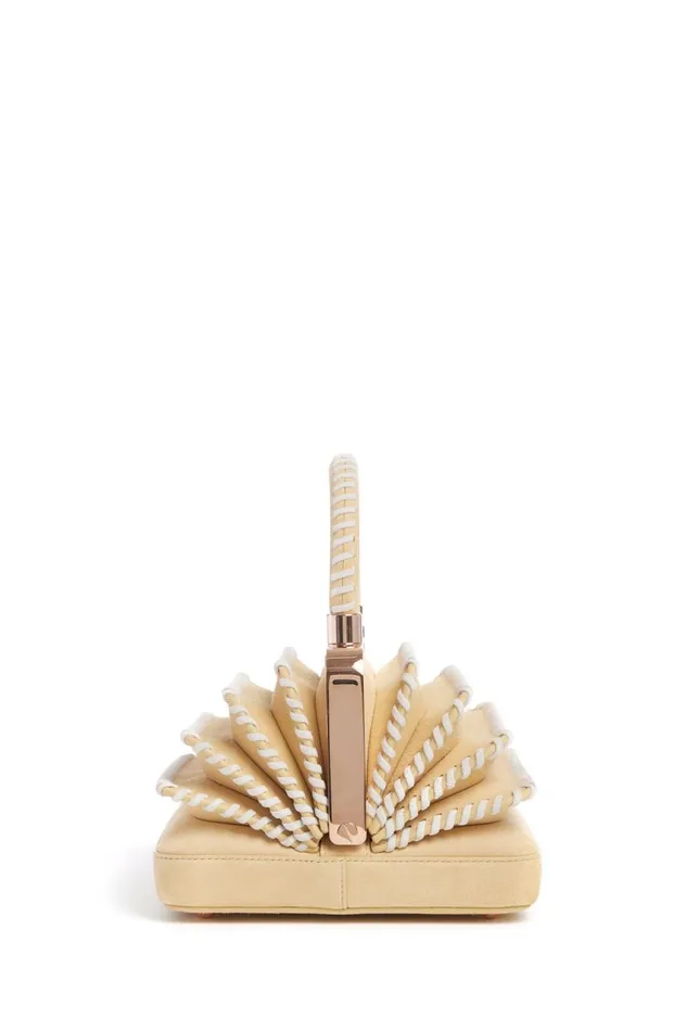 WomenMen Top Handles Gabriela Hearst Whipstitch Diana Bag In Nude Suede