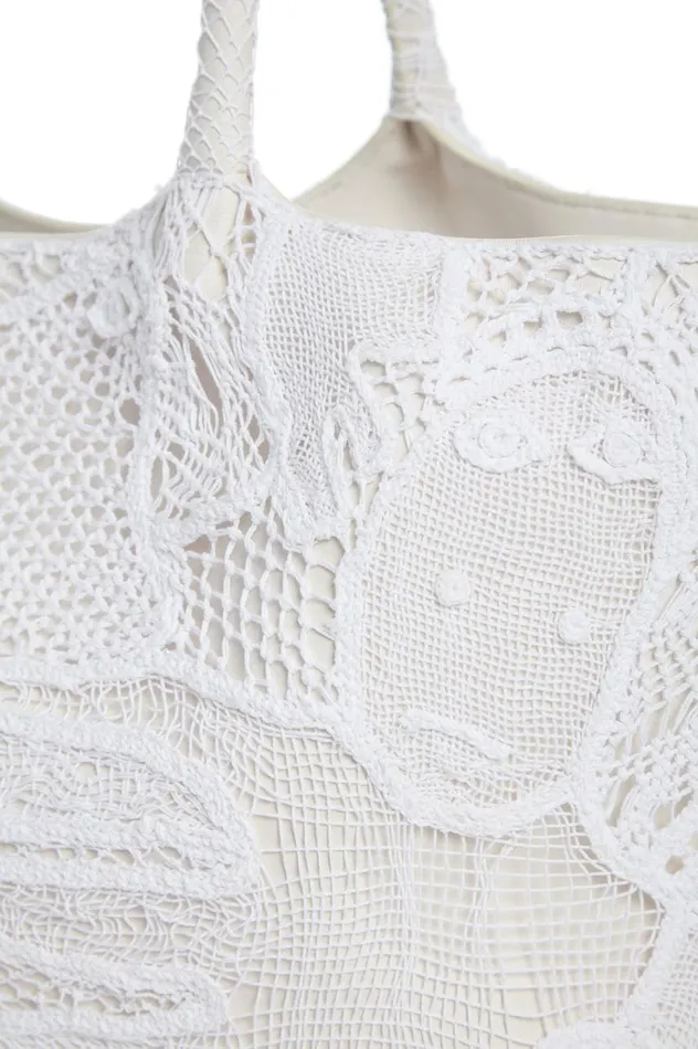WomenMen Totes Gabriela Hearst Mcewan Tote Bag In Ivory Leather With Cotton Macrame