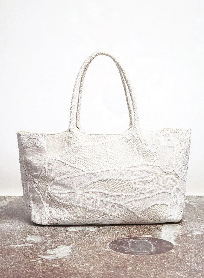 WomenMen Totes Gabriela Hearst Mcewan Tote Bag In Ivory Leather With Cotton Macrame
