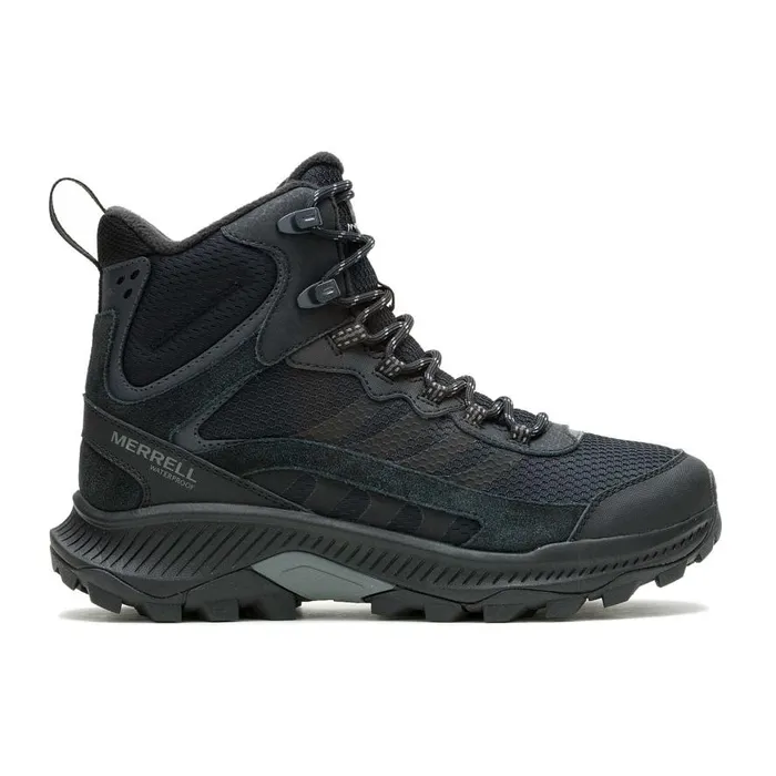 Women Merrell Boots Speed Strike 2 Thermo Mid Waterproof Black