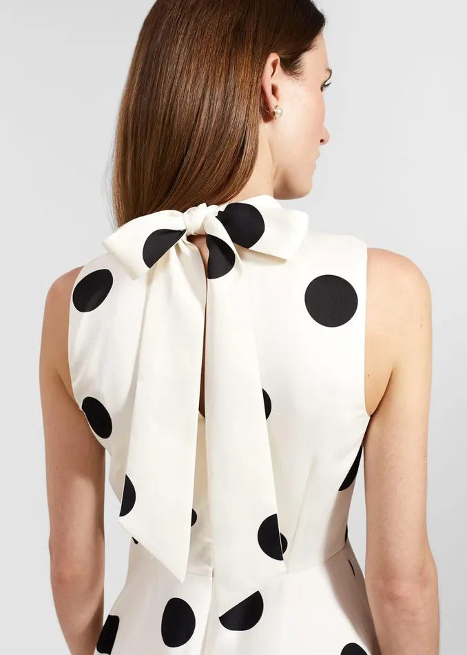 Women Mia Spot Dress Cream Black Hobbs Dresses and Jumpsuits