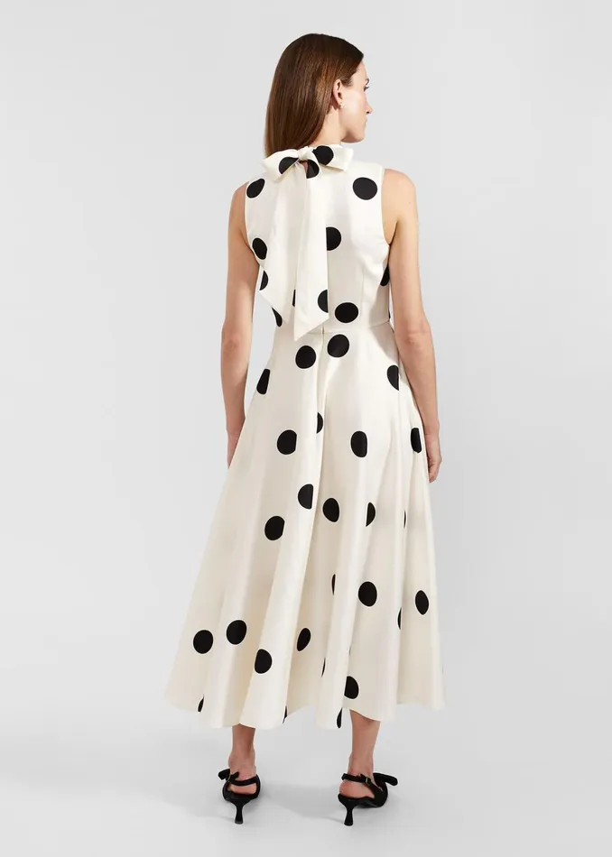 Women Mia Spot Dress Cream Black Hobbs Dresses and Jumpsuits