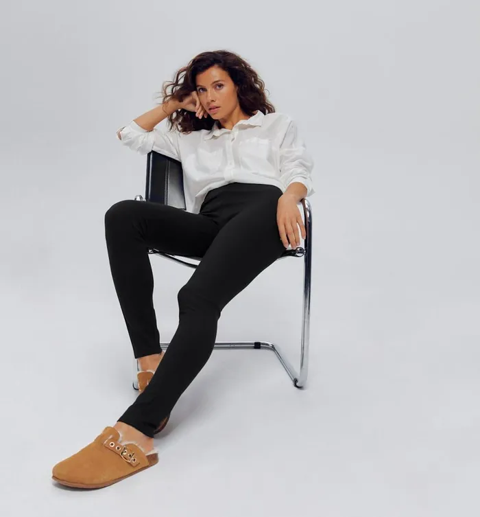 Women Milano Jersey Leggings 8211 Black Promod Trousers