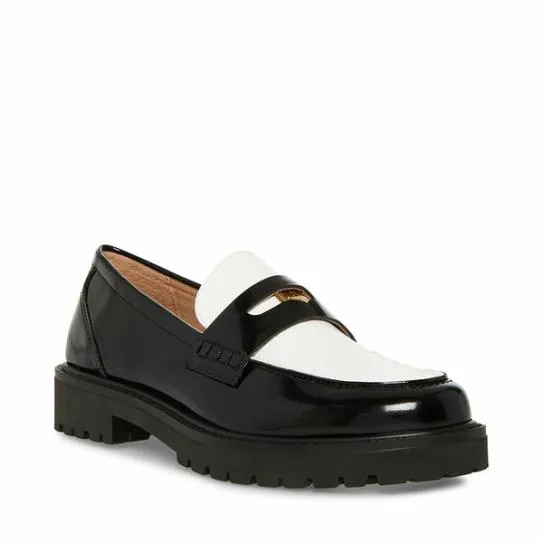 Women MILLER BLACKWHITE Black White Steve Madden Loafers and Flats Women MILLER BLACKWHITE Black White Steve Madden Loafers and Flats