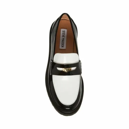 Women MILLER BLACKWHITE Black White Steve Madden Loafers and Flats Women MILLER BLACKWHITE Black White Steve Madden Loafers and Flats