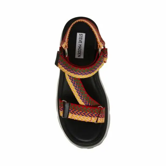 Women MILLY BLACK MULTI Black Multi Steve Madden Sandals Women MILLY BLACK MULTI Black Multi Steve Madden Sandals