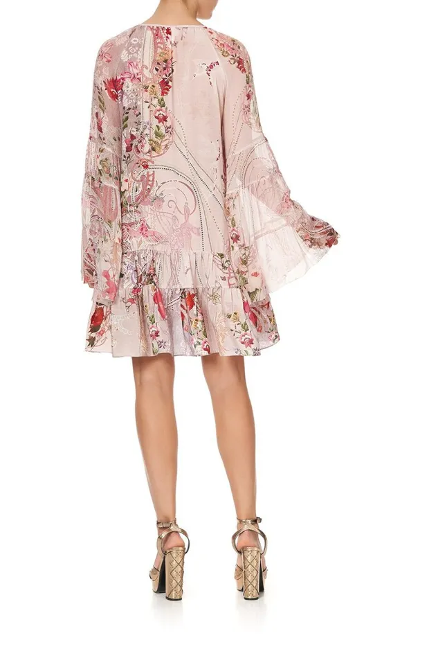 Women Mini Dresses Camilla ALine Gathered Panel Dress Istenanya
