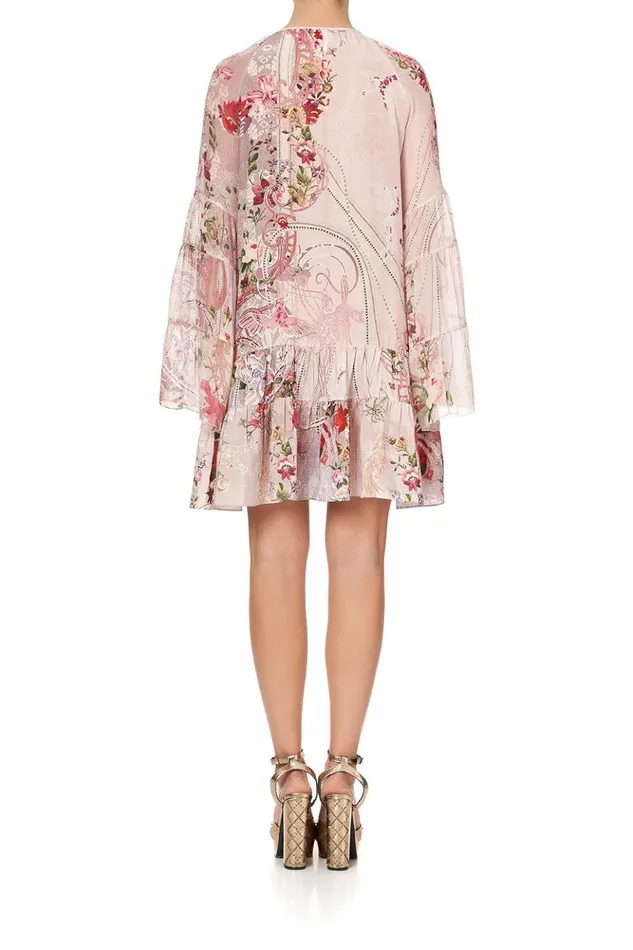 Women Mini Dresses Camilla ALine Gathered Panel Dress Istenanya