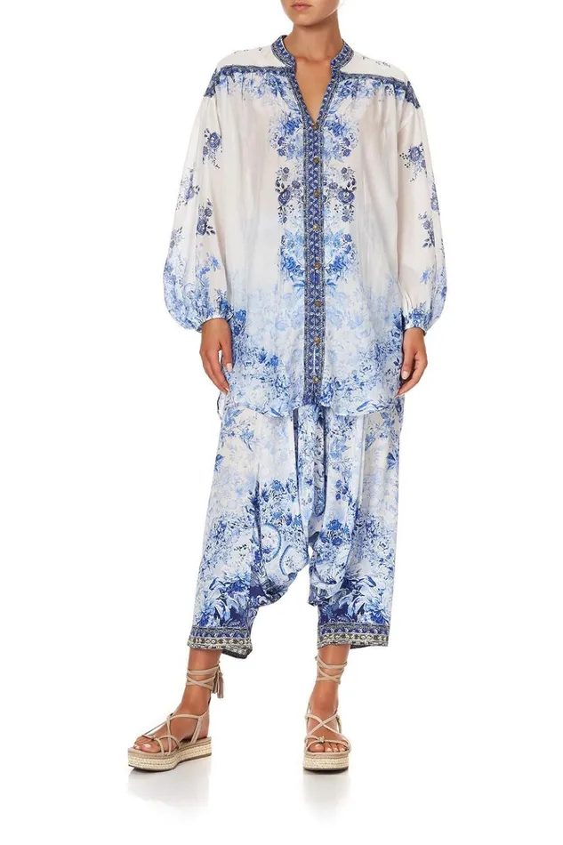 Women Mini Dresses Camilla Blouson Sleeve Shirt Dress High Tea