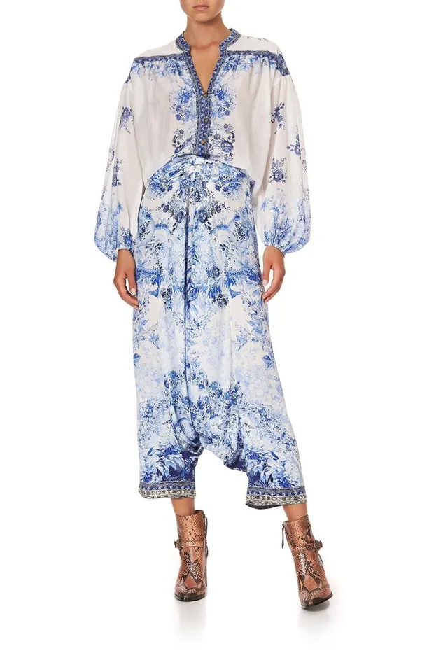 Women Mini Dresses Camilla Blouson Sleeve Shirt Dress High Tea