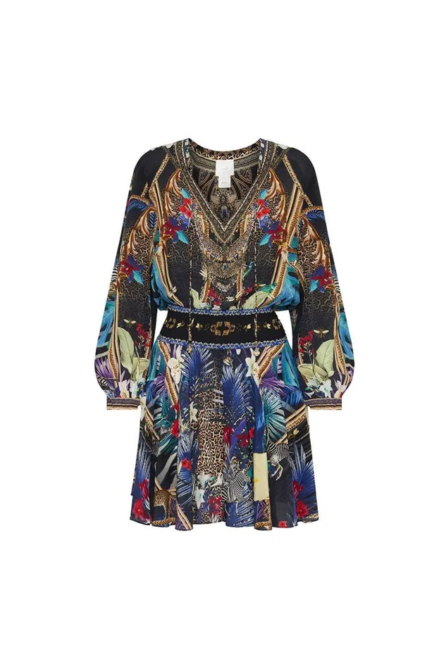 Women Mini Dresses Camilla Shirred Relaxed Short Dress Rainbow Room