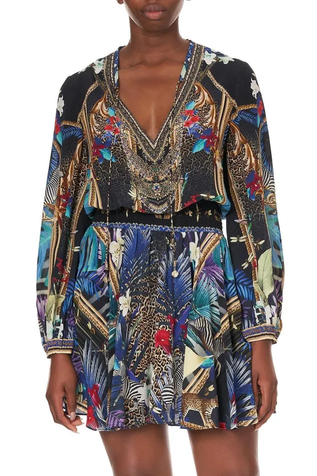 Women Mini Dresses Camilla Shirred Relaxed Short Dress Rainbow Room