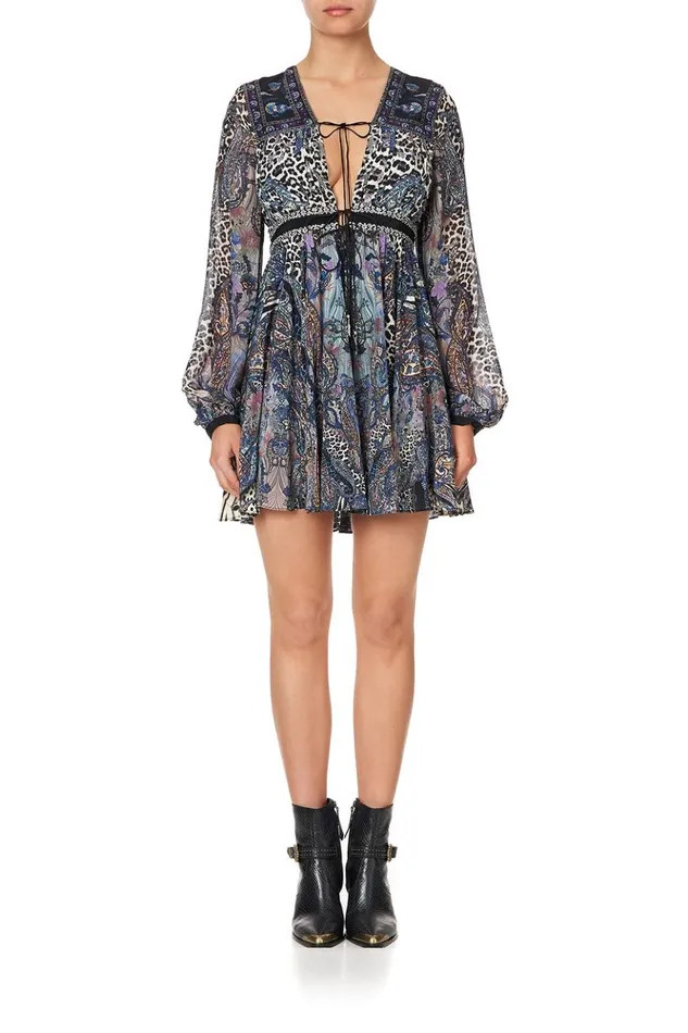 Women Mini Dresses Camilla Short Peasant Dress Festival Express