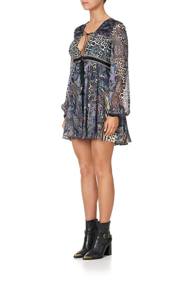 Women Mini Dresses Camilla Short Peasant Dress Festival Express