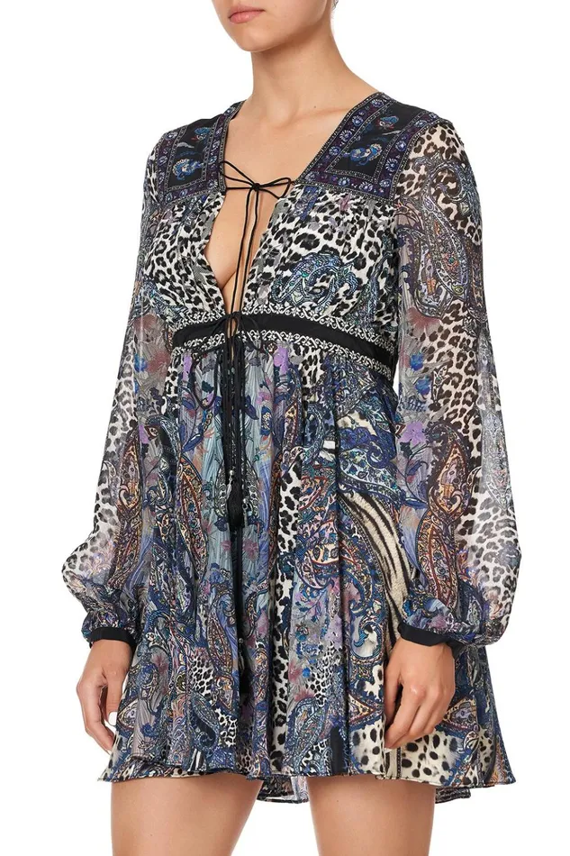 Women Mini Dresses Camilla Short Peasant Dress Festival Express