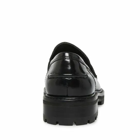 Women MINKA BLACK LEATHER Black Leather Steve Madden Loafers and Flats Women MINKA BLACK LEATHER Black Leather Steve Madden Loafers and Flats