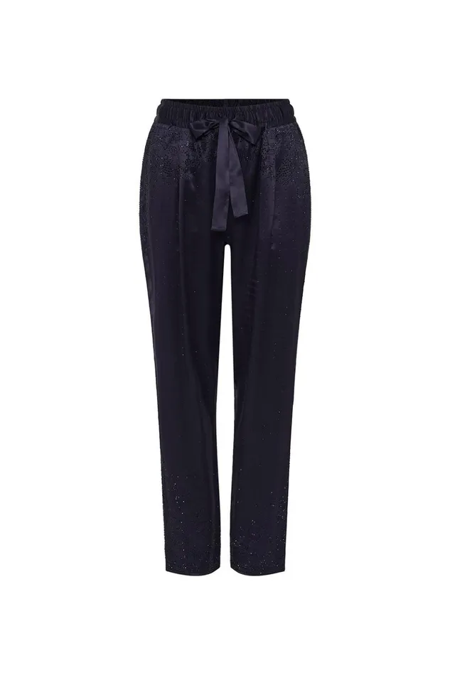 Women Modest Clothing Camilla Drop Crotch Slim Leg Pant Luxe Navy