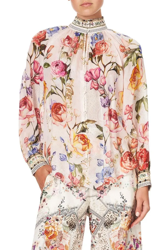 Women Modest Clothing Camilla Raglan Button Up Shirt Sew In Love