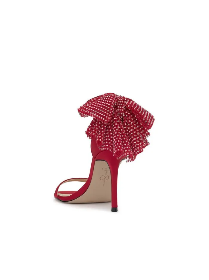 Women Moure Bow Heel In Red Muse Jessica Simpson Pumps