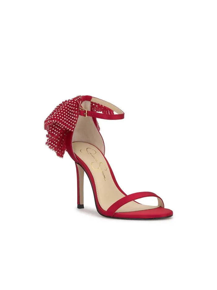 Women Moure Bow Heel In Red Muse Jessica Simpson Pumps