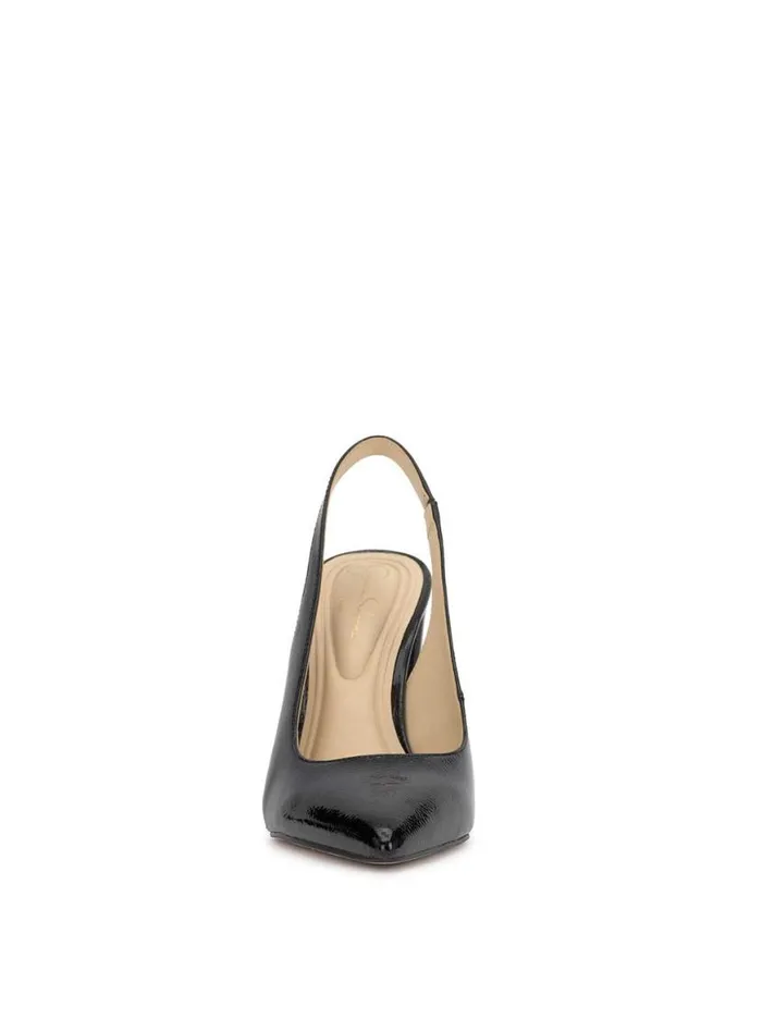 Women Noula Slingback Pointed Toe Pump In Black Patent Jessica Simpson Pumps