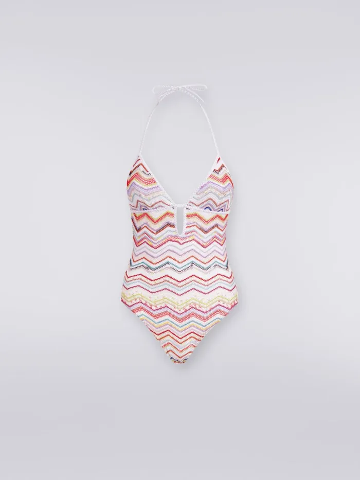 Women OnePiece Swimming Costume In Zigzag Crochet With Lurex Multicoloured Missoni Swimsuits Women OnePiece Swimming Costume In Zigzag Crochet With Lurex Multicoloured Missoni Swimsuits