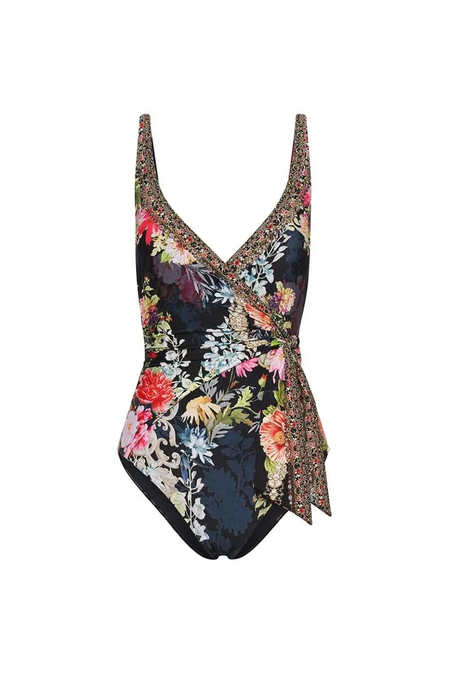 Women One Pieces Camilla Wrap Tie One Piece Hampton Hive