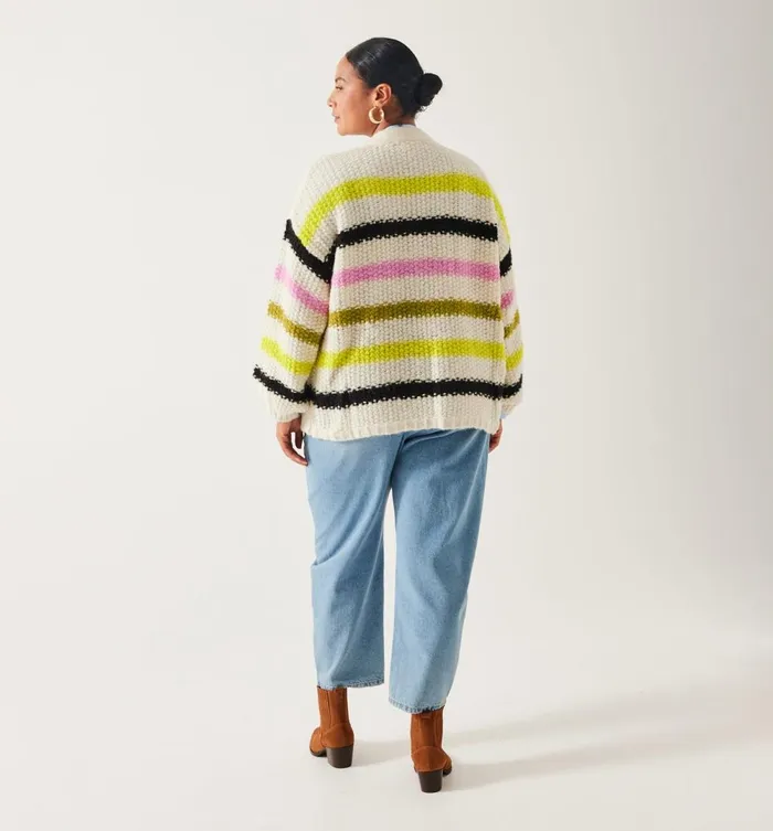 Women Oversized Striped Cardigan 8211 Multicolour Stripes Promod Jumpers And Cardigans Women Oversized Striped Cardigan 8211 Multicolour Stripes Promod Jumpers And Cardigans