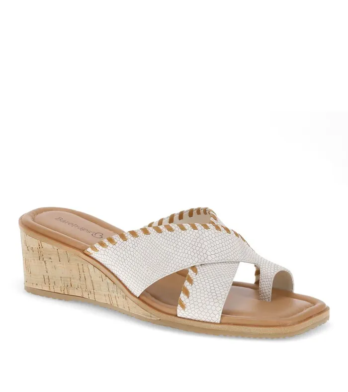 Women Paige Wedge Sandal Cream Baretraps Wedge Sandals